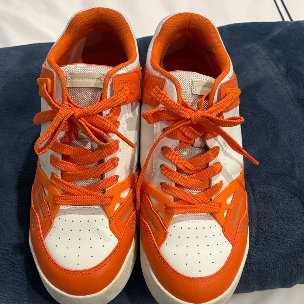 Heron Preston Orange and White Sneakers